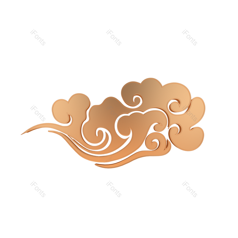 装饰图片,祥云元素,中国风PNG,立体免抠素材
